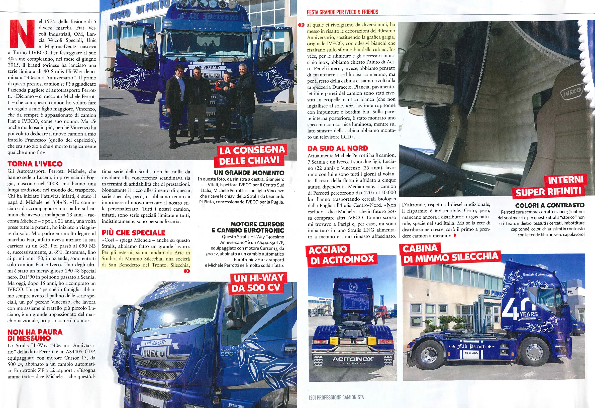 Autotrasporti Fratelli Perrotti -  Decorazione Iveco 40°Anniversario